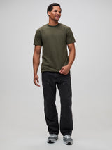 Mikah is 6'1" and wears a size medium # Cypress Tuff Tee | Crew Tee | HeavyWeight Material 