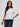 Nathalie is 5'6" and wears a size S # White Boxy Tee  | Cropped Style