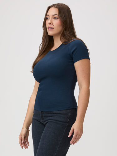 Soft and Supportive # Soft and Supportive Ribbed Crew Tees | Women's Ribbed Collection
