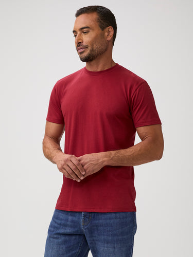 Chad is 6'1" and wears a size M # Chili Crew Tee | Model Wears a Medium | FCT