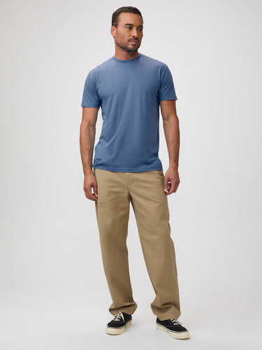 Chad is 6'1" and wears a size M # Monsoon Blue Crew | Model Wears a Medium | FCT
