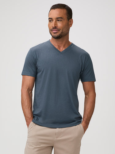 Chad is 6'1" and wears a size M # Rainstorm V-Neck | Rainstorm V-Neck Tees | Effortless style in every stitch