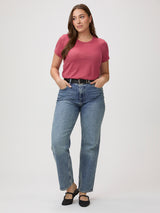 Classic crew neckline # Women's Tees, designed with you in mind | flattering fit + ultra-soft fabric blend