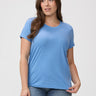 Everyday Essential Tees # Women's relaxed fit Denim Blue crew neck tee | Women's Premium blue t-shirt collection