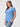 Laurel is 5'7" and wears a size M # classic women's crew neck tees | Woman wearing a light blue t-shirt