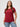 Laurel is 5'7" and wears a size M # Chili Red Classic crew neck, elevated fit & feel | Woman wearing a red t-shirt with denim jeans