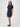 Skims the Figure Without Clinging # Easy Tee Dress in Deep Ocean Blue | Skims the Body Without Clinging, Comfort T-Shirt Dress