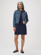 Make It Casual or Dress It Up # Easy Tee Dress Layered with Denim Jacket | Style your Way | Women's Dresses