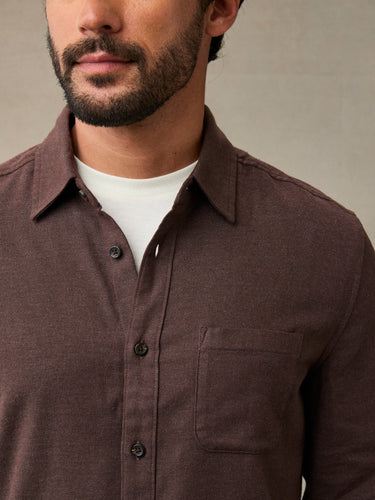 Dark Brown Lightweight Flannel