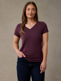 Merlot Everyday V-Neck Tee