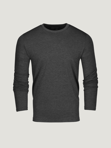 Charcoal Performance Long Sleeve Crews | Fresh Clean Threads
