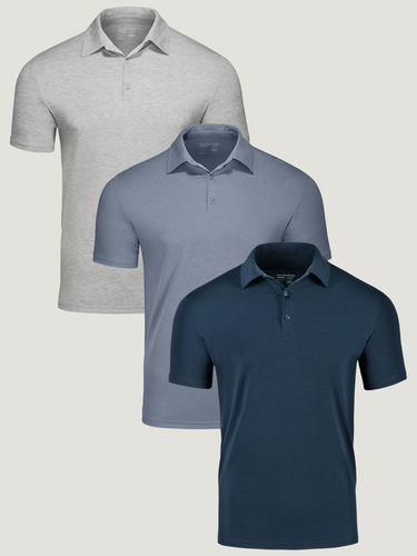 Basic Men's Performance Polo 3-Packs | Fresh Clean Threads