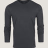 Graphite Long Sleeve Crew Neck Ghost Mannequin | Fresh Clean Threads