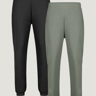 Women's Jogger Essential 2-Pack | Black + Mercury Green | Fresh Clean Threads
