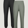 Women's Jogger Essential 2-Pack | Black + Mercury Green | Fresh Clean Threads
