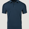 Navy Performance Polo Ghost Mannequin | Fresh Clean Threads