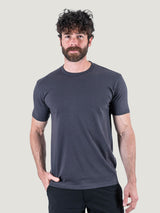 Matt is 6'1, 195LBS and wears a size M # Vintage Black Crew Neck Tee | Matt is 6'1, 195LBS and wears a size M | Fresh Clean Threads