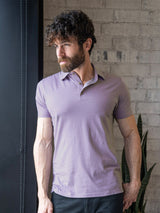 Matt is 6'1, 195LBS and wears a size M # Vintage Purple Torrey Polo | Model wears size Medium | Fresh Clean Threads