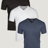 Tee Box V-Neck 3-Pack | Black, White, Navy Tees | Fresh Clean Threads