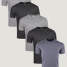 All Grey Tee Shirt 5-Pack Ghost Mannequin | Fresh Clean Threads