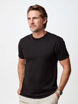 Ariel is 6'1, 175lbs and wears a size M # Foundation 5-Pack of Tees | Fresh Clean Threads