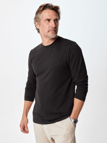 Ariel is 6'1, 175lbs and wears a size M # Assorted Men's Tops Pack | Black | Fresh Clean Threads