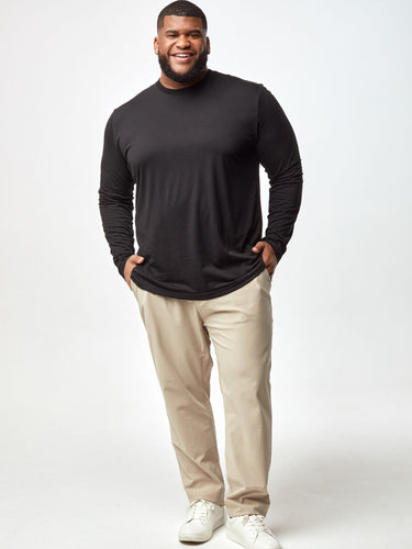 Steven is 6', 275lbs and wears a size 3XL # Long Sleeve Foundation Pack | Fresh Clean Threads