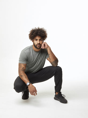 4-way stretch material for ease in movement # Moisture-wicking fabric ensures you stay cool and dry