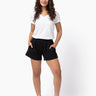 Women's Black Terry Lounge Shorts | Fresh Clean Threads