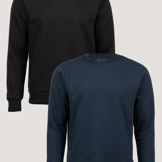 Black + Dark Navy Crewneck Sweatshirts Pack | Fresh Clean Threads