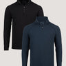 Tech Quarter Zip 2-Pack with Black + Navy | Fresh Clean Threads