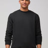 Mikah is 6'1" and wears a size medium # Crewneck Sweatshirt in Black | New Styles at Fresh Clean Threads