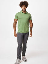 breathable fabric holds up wash after wash # Cactus Green Torrey Polos | Fresh Clean Threads