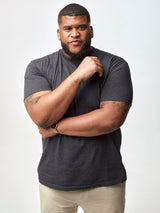 Steven is 6', 275lbs and wears a size 3xl # Basic 5-Pack with Charcoal | Fresh Clean Threads