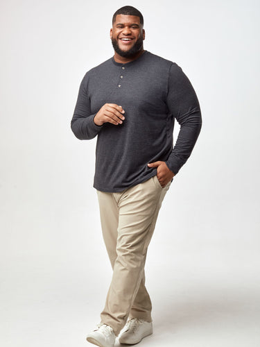 crafted premium StratuSoft fabric # Henley | StratuSoft Long Sleeve Styles at FCT