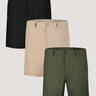 Three pairs of shorts in black, khaki, and green | Everyday Shorts 3-Pack