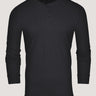 everyday grey men's charcoal cotton poly henley