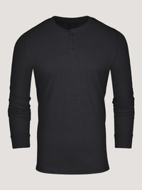 everyday grey men's charcoal cotton poly henley