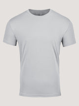 Ash grey crew neck t-shirt for men, relaxed fit