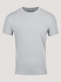 Ash grey crew neck t-shirt for men, relaxed fit