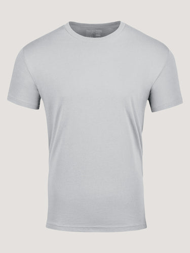 Ash grey crew neck t-shirt for men, relaxed fit