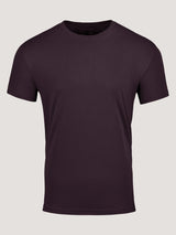 Mulberry crew neck tees | Rich Wine-Toned Cotton/Poly Blend