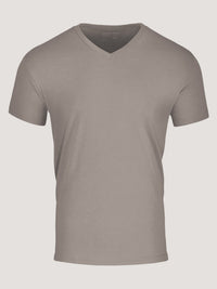 Taupe V-Neck | Men's Tees
