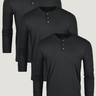 All Black Long Sleeve Henley Shirts | Modern Shirts, Flattering Fit