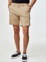 Joe is 6'2, 177LBS and wears a size 32x7 # Khaki Everyday Shorts 2.0 | Best Sellers 3-Pack |  Fresh Clean Threads