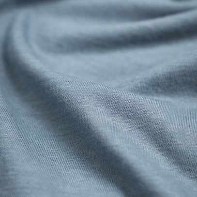 Close-up of Stratusoft blue fabric with visible texture