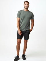 Joe is 6'2, 177LBS and wears a size L # Performance Crew Neck in Green | Motion 3-Pack | Fresh Clean Threads