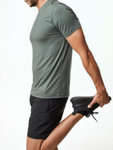 Performance Crew Necks for Active Lifestyles # Mercury Green Performance Crew Tee for Men | Fresh Clean Threads