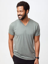 Jarrett is 6', 168lbs and wears a size M # Fresh Colors V-Neck Pack at Fresh Clean Threads