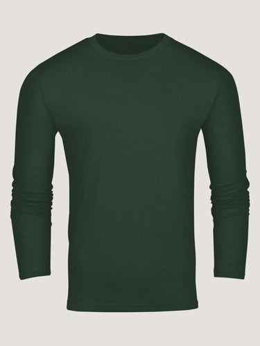 men's moss green long sleeve tees